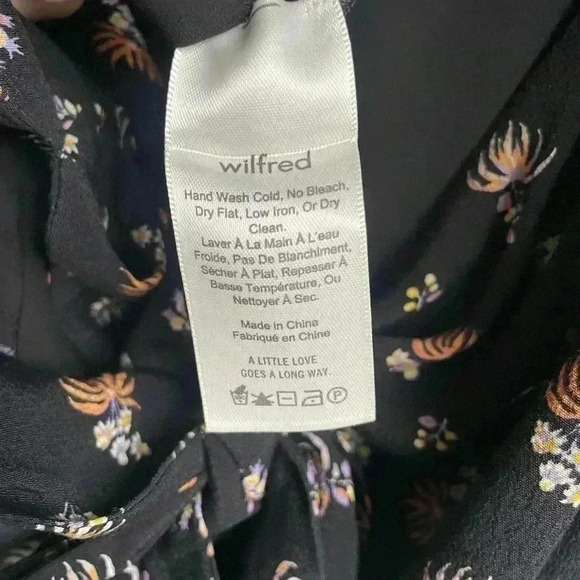 Aritzia Wilfred Écoulement Romper  Black Cream Floral Playsuit size 00 - Picture 10 of 11